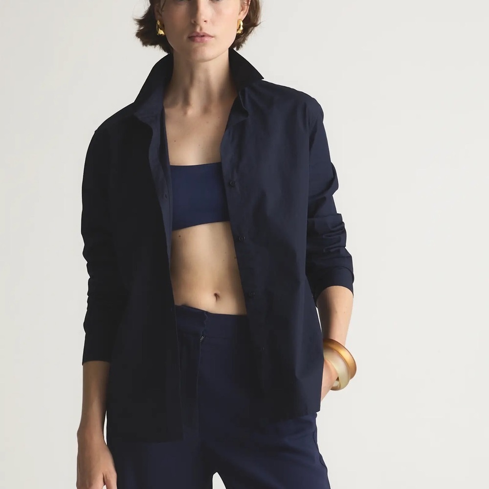 Quince 100% Organic Cotton Poplin Long Sleeve Shirt - Picture 2 of 9